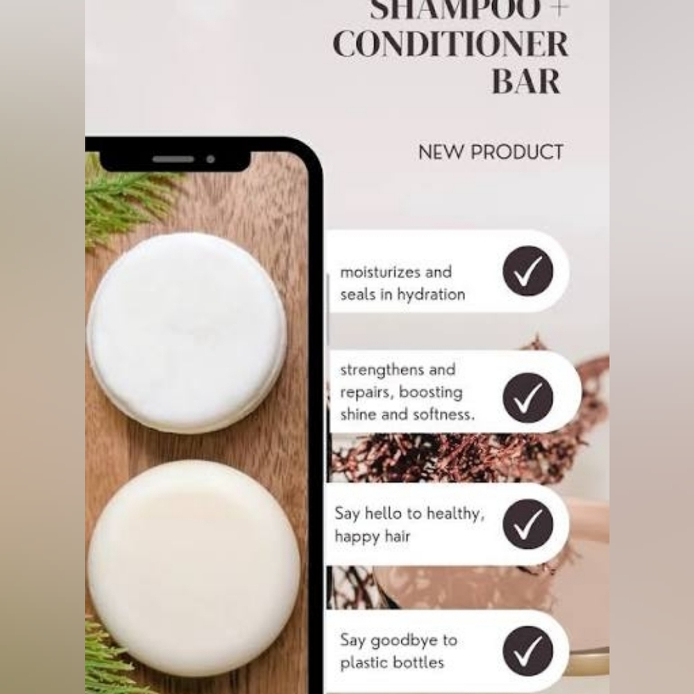 Shampoo and Conditioner Bar Set -Handcrafted-Lavender